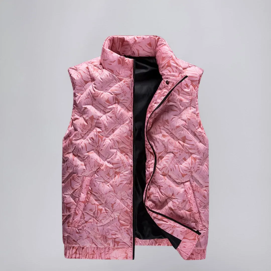 Puffer Vest with Duck Down Insulation and Waterproof Shell