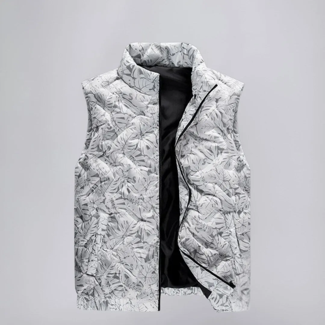 Puffer Vest with Duck Down Insulation and Waterproof Shell