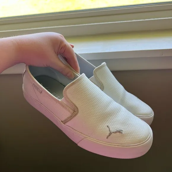Puma Bari White Slip-On Shoes
