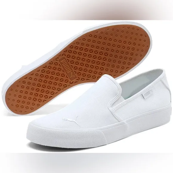 Puma Bari White Slip-On Shoes