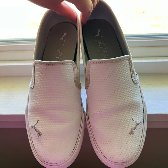 Puma Bari White Slip-On Shoes