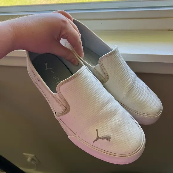 Puma Bari White Slip-On Shoes