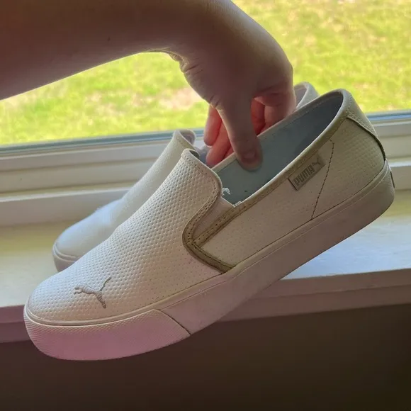 Puma Bari White Slip-On Shoes