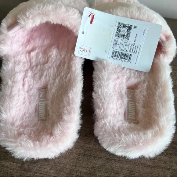 Puma Leadcat YLM Chalk Pink Women's Fluff Slides Size 9 SKU#33103