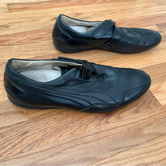 Puma The Black Label RARE Mostro Re-Luxe Black Leather Italian Shoes, sz 43