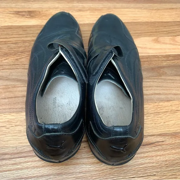 Puma The Black Label RARE Mostro Re-Luxe Black Leather Italian Shoes, sz 43