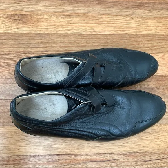 Puma The Black Label RARE Mostro Re-Luxe Black Leather Italian Shoes, sz 43