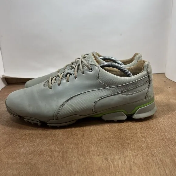 Puma Titan Tour Ignite Premium Golf Shoes Men Size 10 Drizzle-green gecko