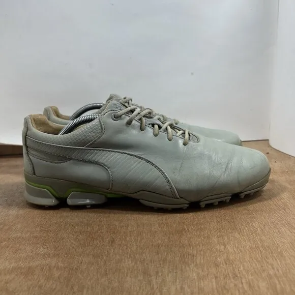 Puma Titan Tour Ignite Premium Golf Shoes Men Size 10 Drizzle-green gecko