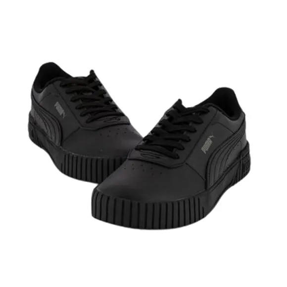Puma Women's Carina 2.0 Sneaker - Black/Dark Shadow Leather, Size 7