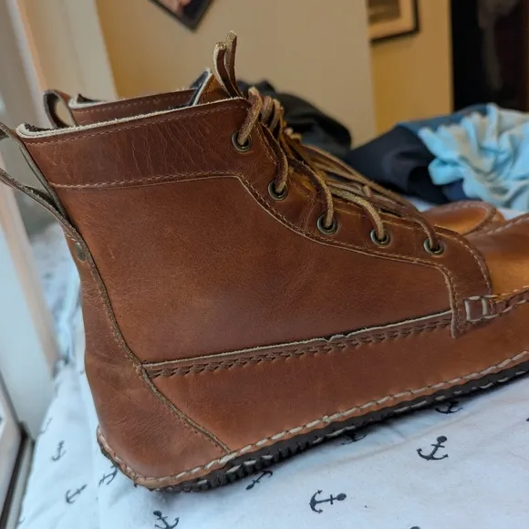 Quoddy Leather Camp Boots - size 10