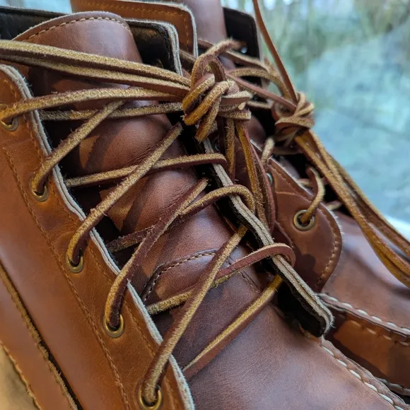 Quoddy Leather Camp Boots - size 10