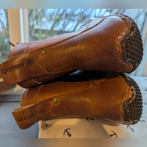 Quoddy Leather Camp Boots - size 10