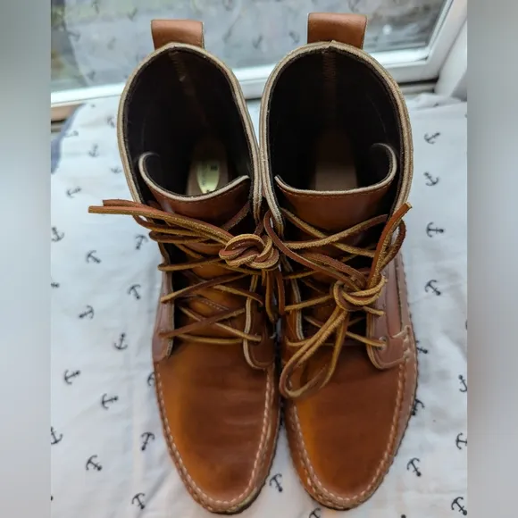 Quoddy Leather Camp Boots - size 10