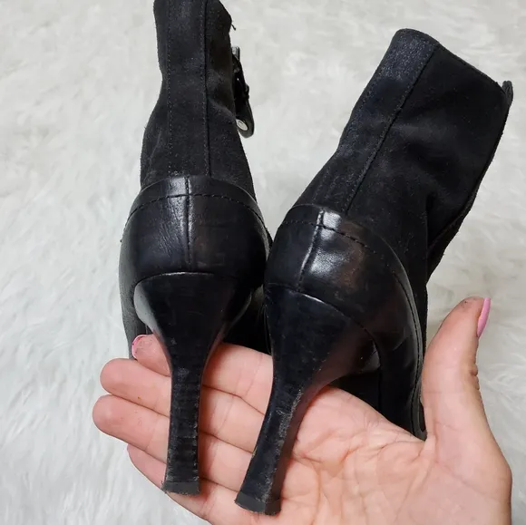 Rag &amp; Bone Albion black suede boots booties heel