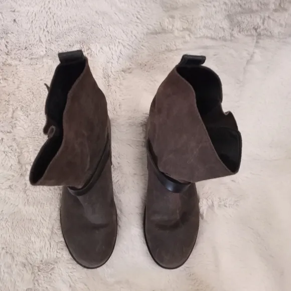 Rag &amp; Bone Distressed Leather Comfy Slouchy Moto Buckle Strapped Boots