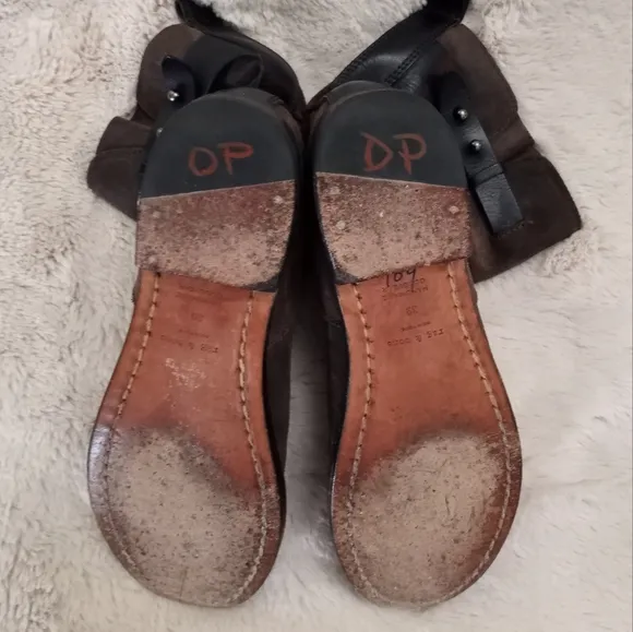 Rag &amp; Bone Distressed Leather Comfy Slouchy Moto Buckle Strapped Boots