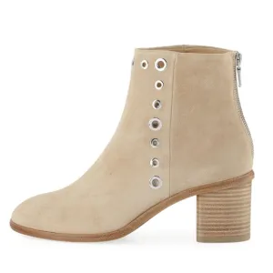 Rag &amp; Bone Willow Sand Suede Block Heel Grommet Ankle Boots 9