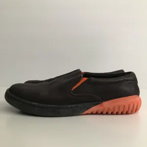 Ralph Lauren Leather Brown and Orange Slip-On Shoes