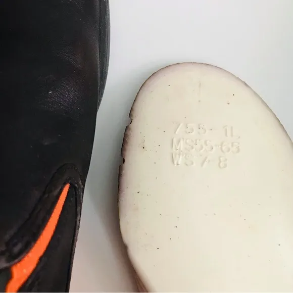 Ralph Lauren Leather Brown and Orange Slip-On Shoes