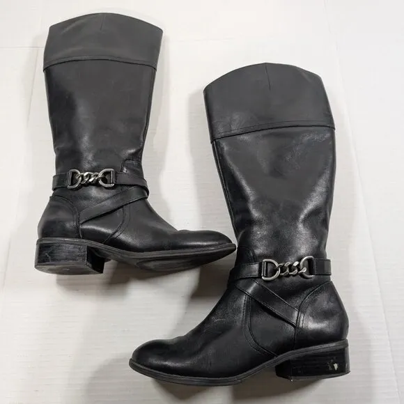 Ralph Lauren Leather Knee Boots Size 7  Menna