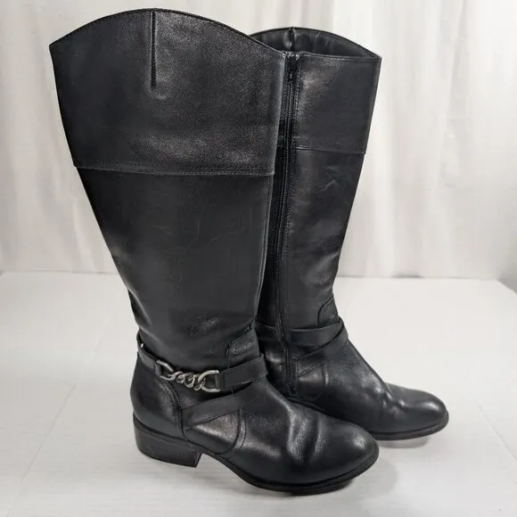 Ralph Lauren Leather Knee Boots Size 7  Menna