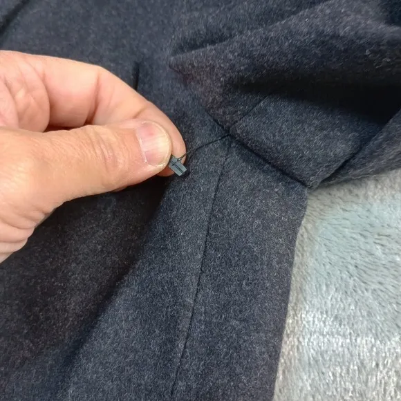 Ralph Lauren Wool Angora Cashmere Blazer Sz 2‎ Italy Black 2 Button Pockets