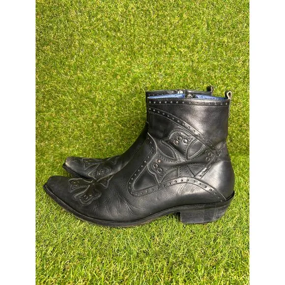RARE Mark Nason Rock Lives Dragon Biker Distressed Cross 87595 Boots 10