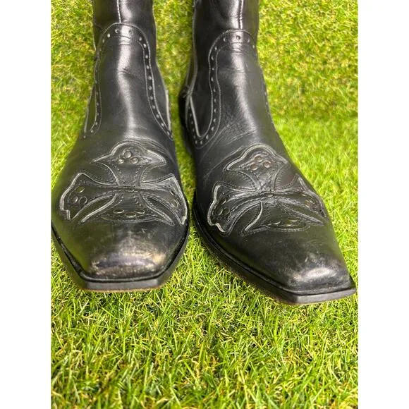RARE Mark Nason Rock Lives Dragon Biker Distressed Cross 87595 Boots 10