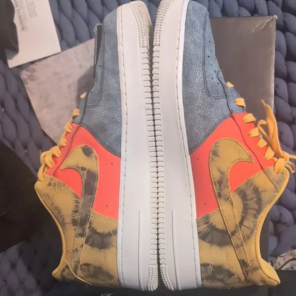 🔥RARE Nike Air Force 1 '07 LV8 Dark Sulphur Tie-Dye Men's Sz 13💯MINT OG Box🔥