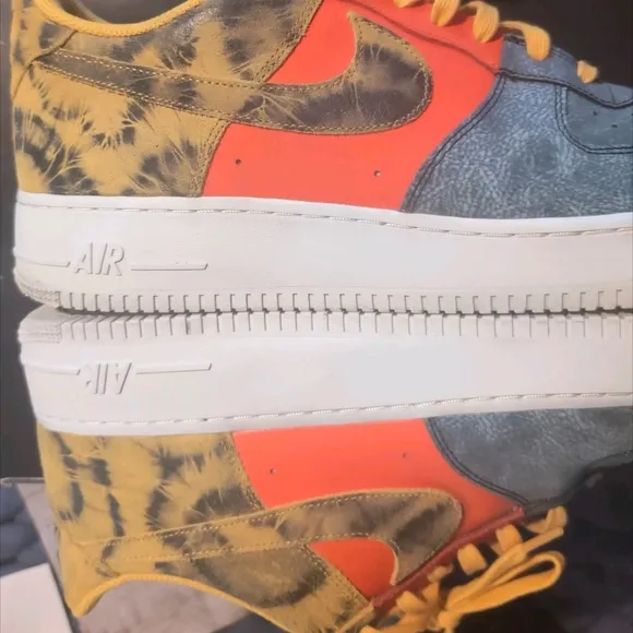 🔥RARE Nike Air Force 1 '07 LV8 Dark Sulphur Tie-Dye Men's Sz 13💯MINT OG Box🔥