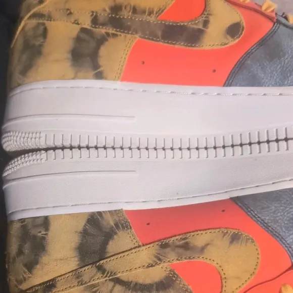 🔥RARE Nike Air Force 1 '07 LV8 Dark Sulphur Tie-Dye Men's Sz 13💯MINT OG Box🔥