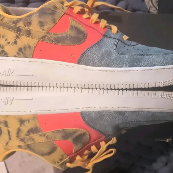 🔥RARE Nike Air Force 1 '07 LV8 Dark Sulphur Tie-Dye Men's Sz 13💯MINT OG Box🔥
