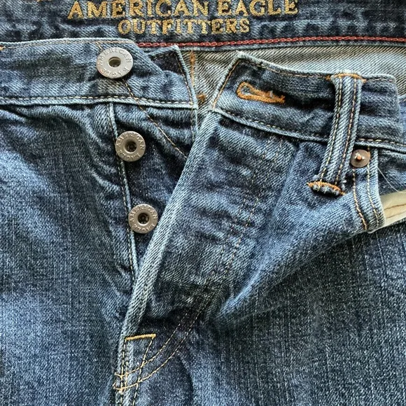 RAW Selvedge Button Fly Original Taper Jeans American Eagle Outfitters