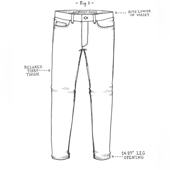 RAW Selvedge Button Fly Original Taper Jeans American Eagle Outfitters