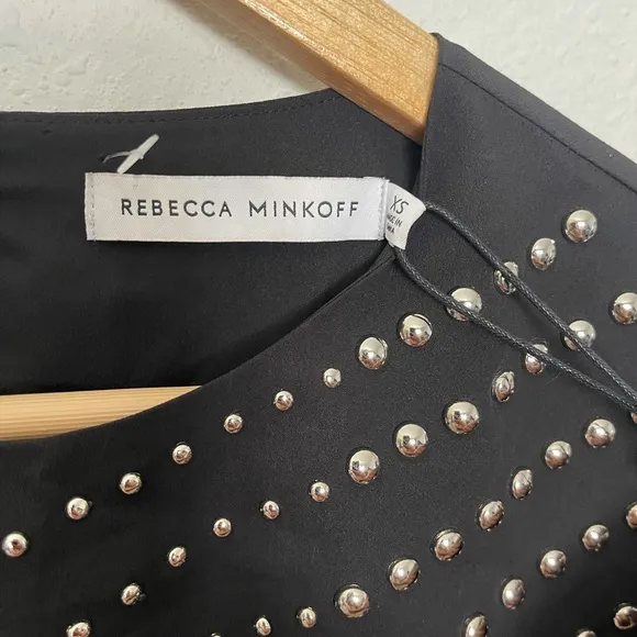 Rebecca Minkoff Jackson Dress Size XS Black Puff Sleeves NWT Oversize