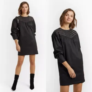 Rebecca Minkoff Jackson Dress Size XS Black Puff Sleeves NWT Oversize
