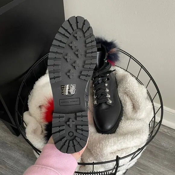 Rebecca Minkoff Jaylin Fur Leather Combat Boot