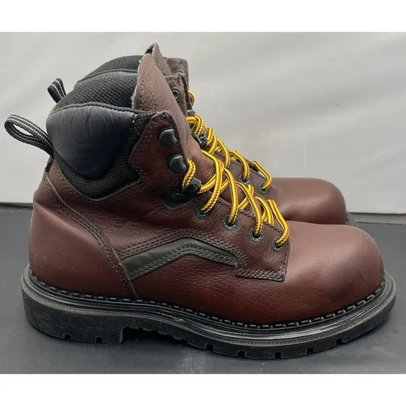 Red Wing 2226 USA Made DynaForce Steel Toe Brown Leather Work Boots Mens 7 EUC