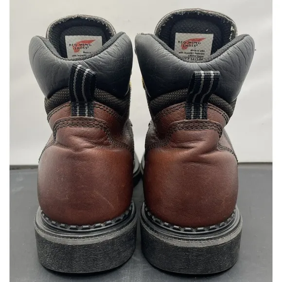 Red Wing 2226 USA Made DynaForce Steel Toe Brown Leather Work Boots Mens 7 EUC
