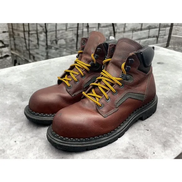 Red Wing 2226 USA Made DynaForce Steel Toe Brown Leather Work Boots Mens 7 EUC