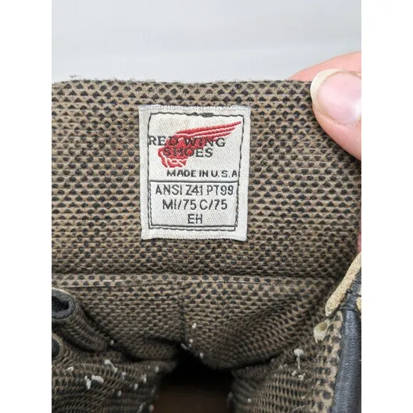 Red Wing 2229 10” Steel Toe Gore-Tex Work Boots Men's‎ Size 8.5 EE Wide USA Made