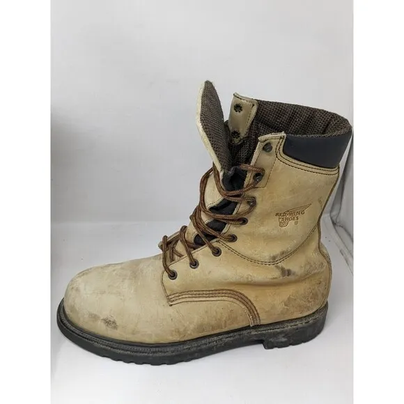 Red Wing 2229 10” Steel Toe Gore-Tex Work Boots Men's‎ Size 8.5 EE Wide USA Made