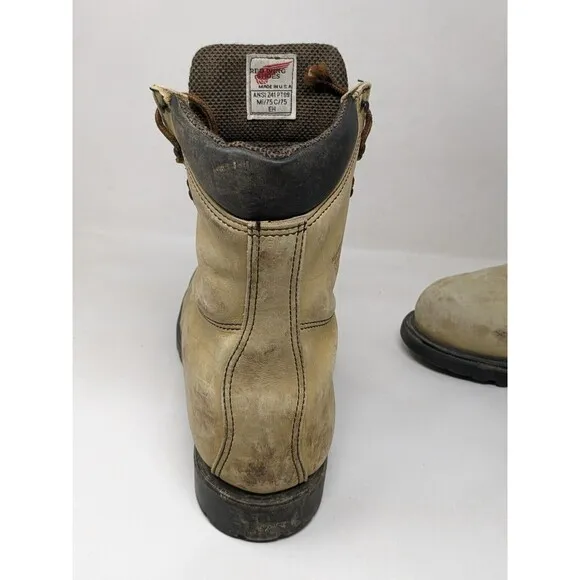 Red Wing 2229 10” Steel Toe Gore-Tex Work Boots Men's‎ Size 8.5 EE Wide USA Made