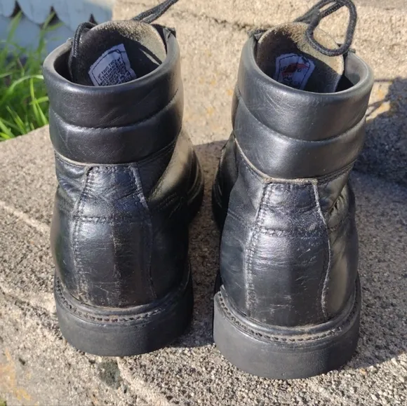 RED WING 2410 Tech Toe Work Boots Size 8 EE (Wide) Black ANSI Z41 PT91 MI/75...