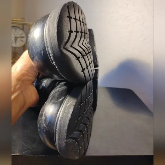 RED WING 2410 Tech Toe Work Boots Size 8 EE (Wide) Black ANSI Z41 PT91 MI/75...