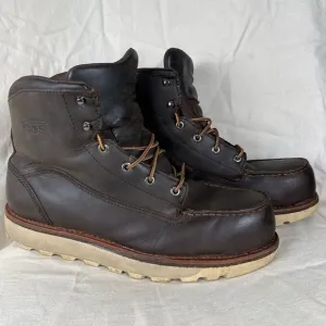 Red Wing 2440 Men 11 D Traction Tred Lite 6&quot; Work Boots Brown Leather Safety Toe