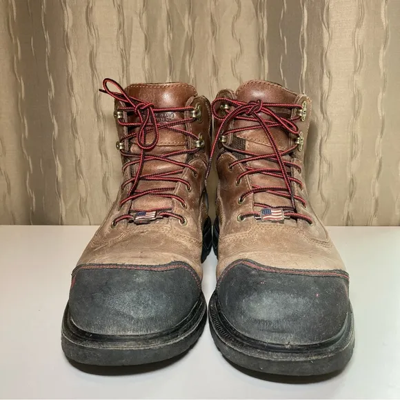 Red Wing 454 Men's 9 ASTM F2892-11 EH Brown Work Boots with High-Top USA