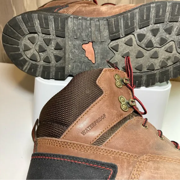 Red Wing 454 Men's 9 ASTM F2892-11 EH Brown Work Boots with High-Top USA