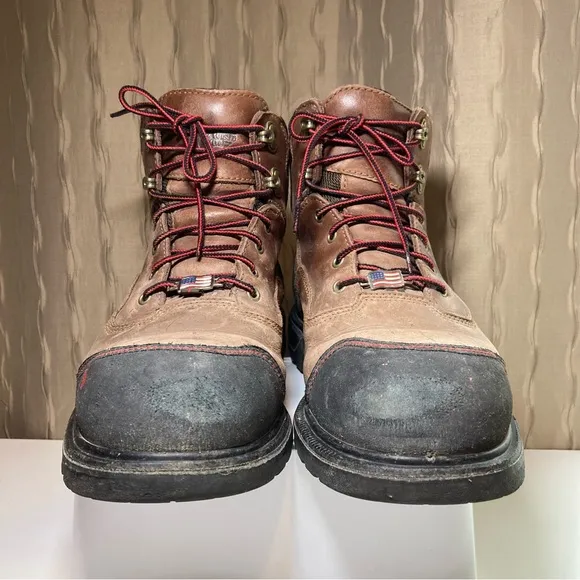Red Wing 454 Men's 9 ASTM F2892-11 EH Brown Work Boots with High-Top USA